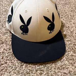 PLAYBOY Black and White Logo Cap